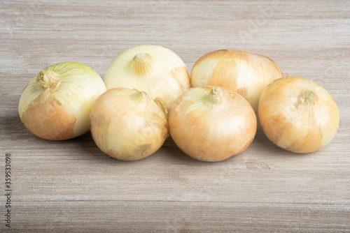 Authentic White Sweet Southern Onions On A White Panel Board
