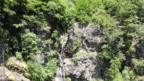 Hiden waterfall in untouched nature near city of Gornji Vakuf in Bosnia and Herzegovina