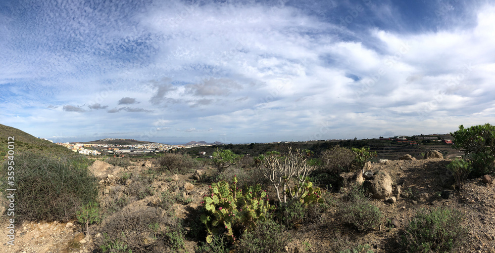 Panoramic scenery around Las Palmas