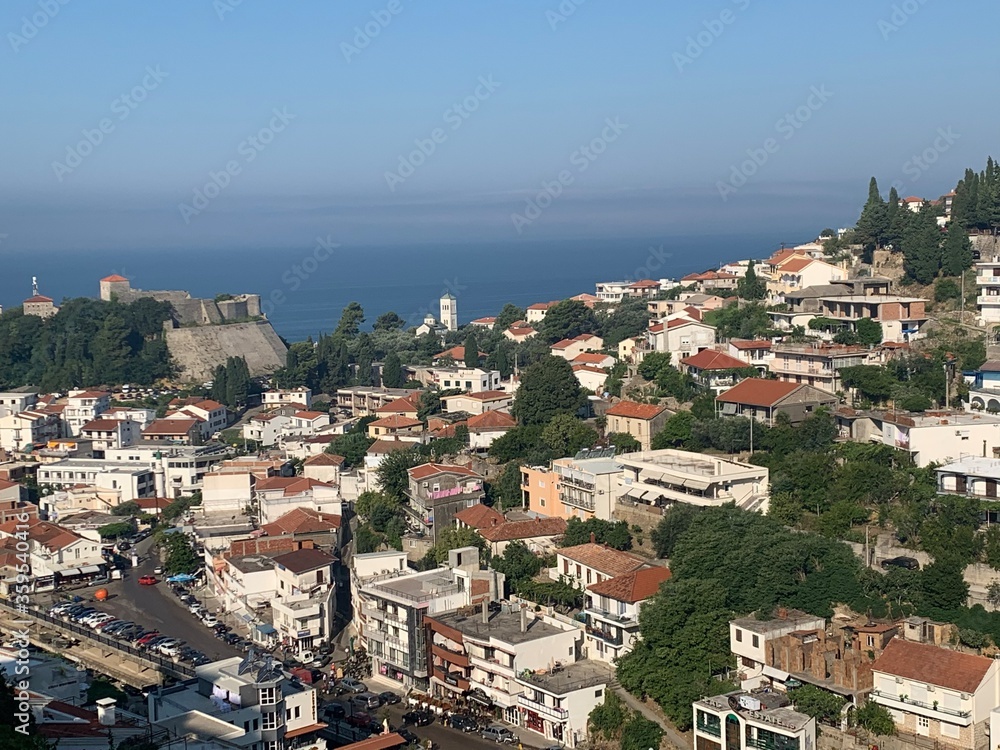 Scenic view of the city of Ulcinj, montenegro