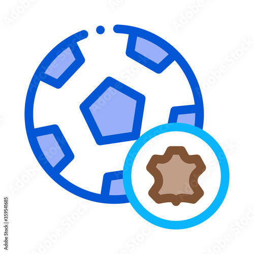 leather soccer ball icon vector. leather soccer ball sign. color symbol illustration