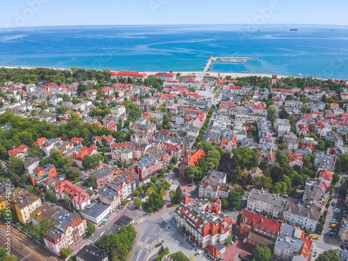 Obraz na płótnie Cityscape of Sopot, Poland w salonie