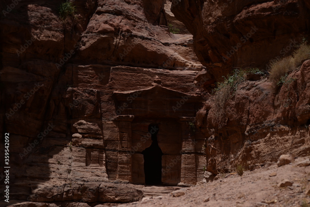 cave temple in petra jordan