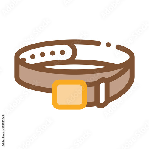 leather belt icon vector. leather belt sign. color symbol illustration