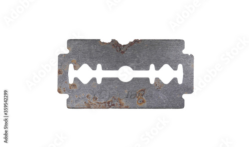 Cuadro en lienzo old razor blade isolated on white background