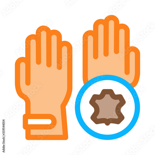 leather gloves icon vector. leather gloves sign. color symbol illustration