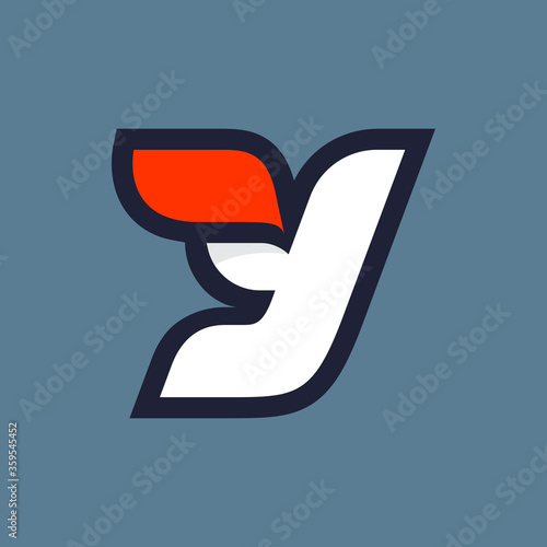 Fast speed Y letter logo.
