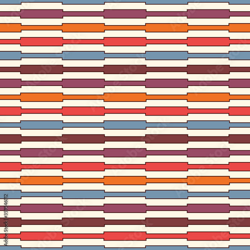 Vivid horizontal lines background. Seamless pattern with geometric ornament. Stripes motif. Bright wallpaper.