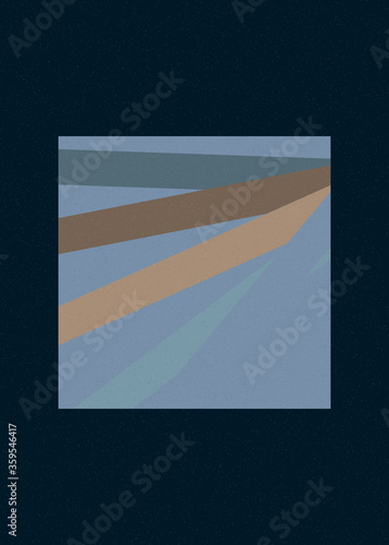 Faded Denim color Crossing lines generativeart style colorful illustration