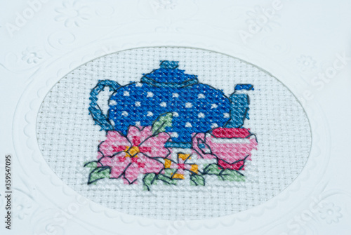 Postcard with embroidery 