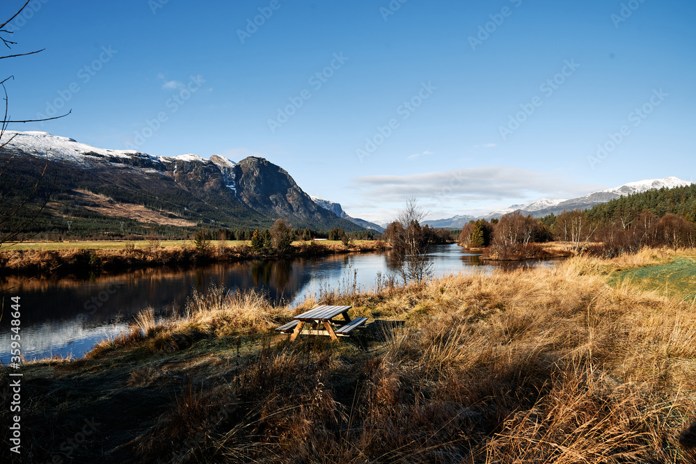 Hemsedal in autumn. A beautiful place in the Norwegian mountains. 