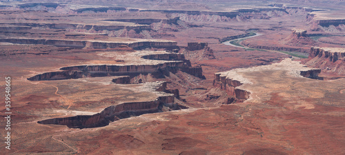 aerial view of desert