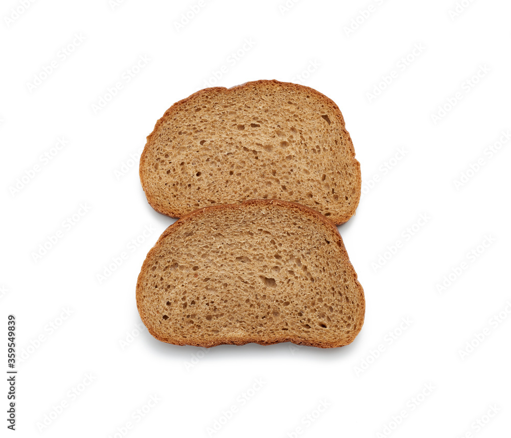 sliced oval rye bread bread on a white background sliced oval rye bread bread on a white background