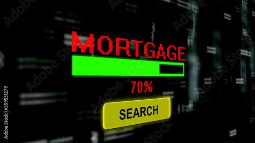 Search for mortgage online progress bar