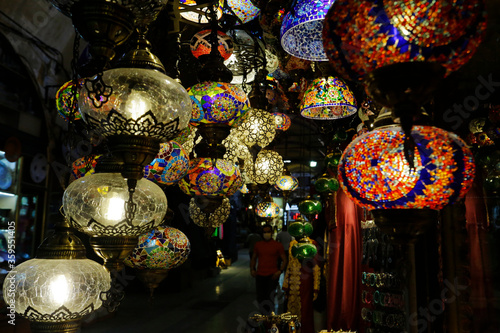 A traditional lantern shop is seen at the iconic Grand Bazaar, one of the oldest markets in the world, in the city of Istanbul, Turkey.