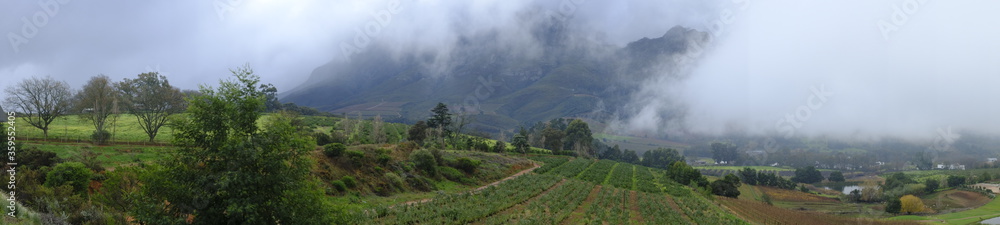 Fototapeta premium Panorama and clouds.