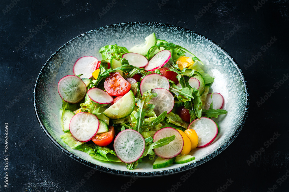 fresh radish healthy salad.