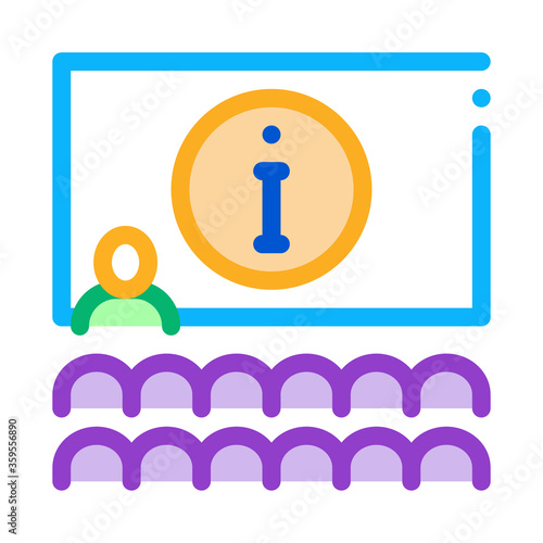 lector information blackboard icon vector. lector information blackboard sign. color symbol illustration