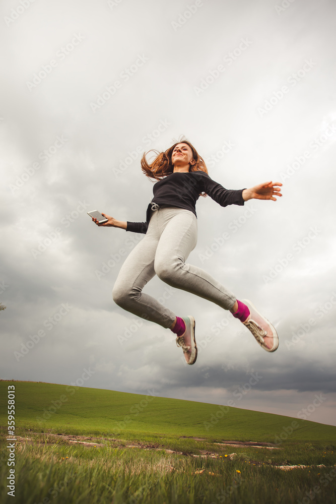 young sexy girl goes in for sports in nature young sexy girl goes in for sports in nature