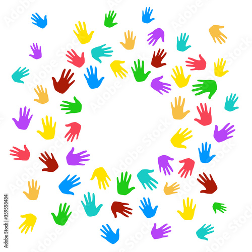 Farbige Hände Vielfalt Vektor-Illustration 01 © ElConsigliere