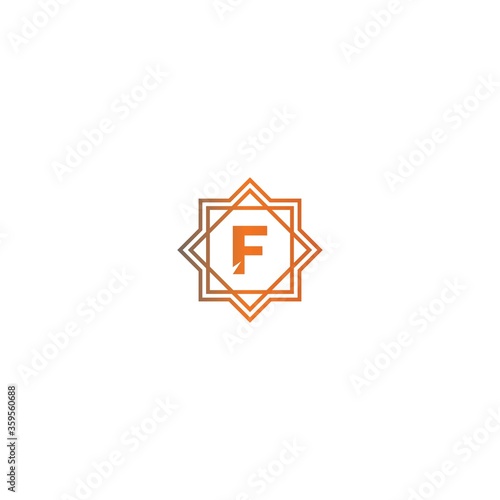 Square F logo letters design