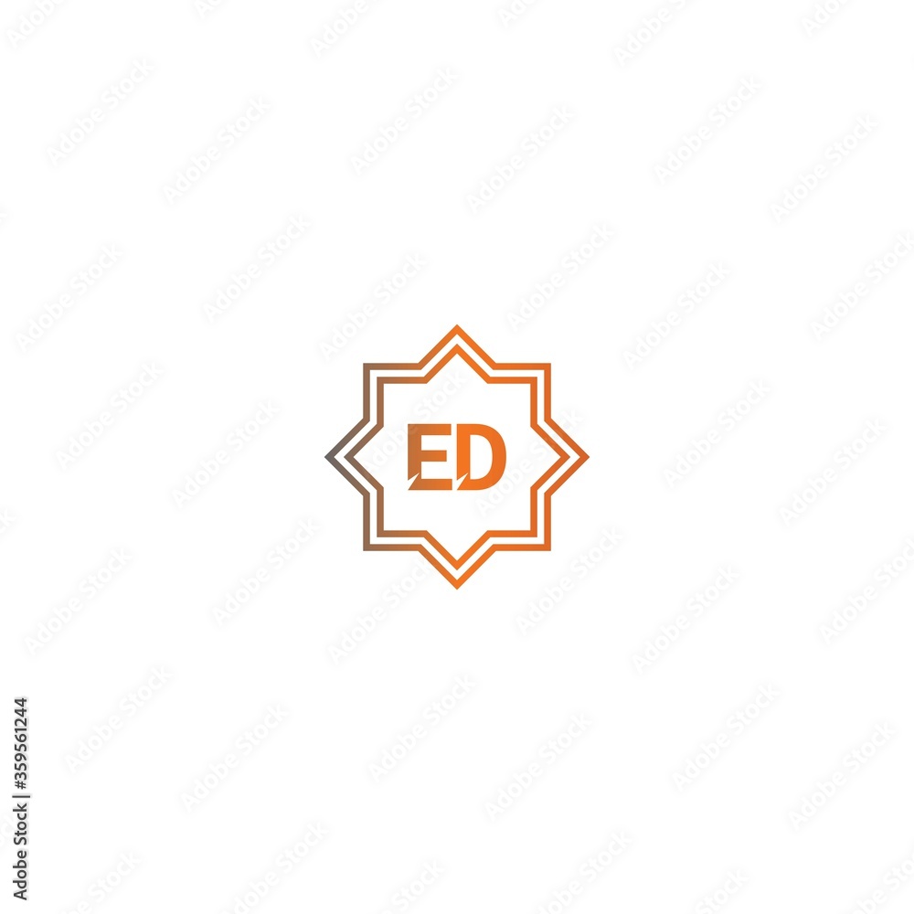 Square ED  logo letters design