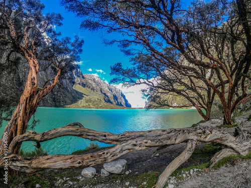 beautiful turquoise lake in the south © Santiago