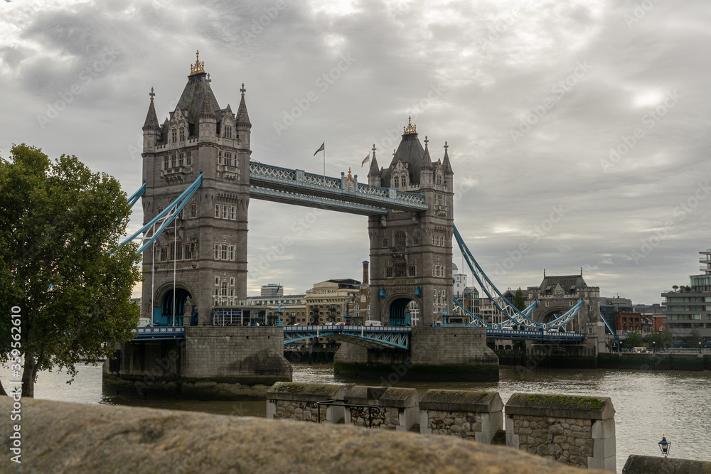 Tower bridge of London seen from the Tower of London