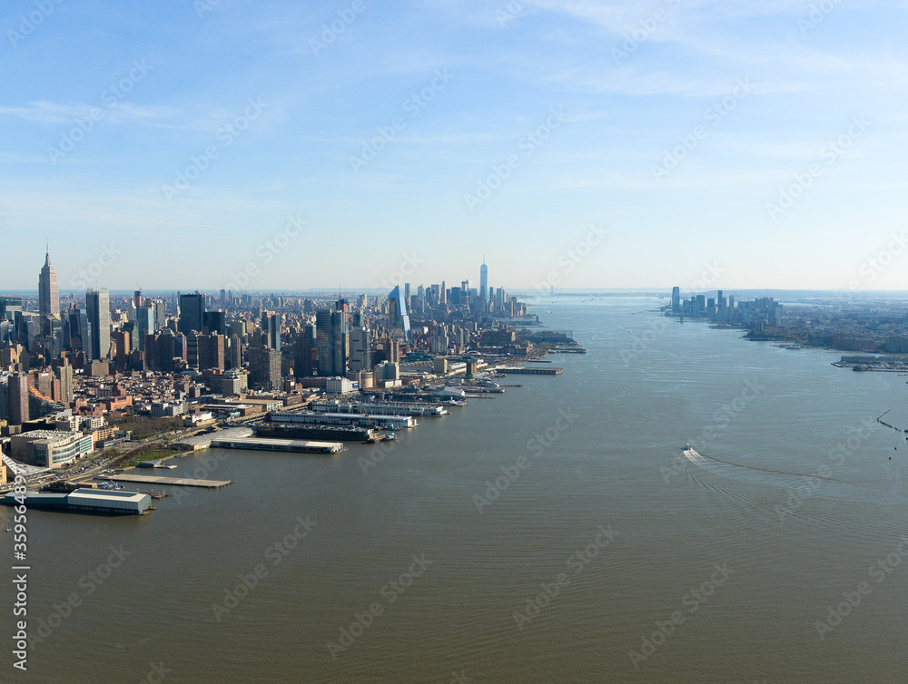 Aerial Of Manhattan NYC Skyscrapers