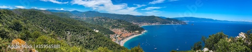 Fototapeta Naklejka Na Ścianę i Meble -  Overview of the Ligurian coast with Noli, Spotorno and Bergeggi, Liguria - Italy