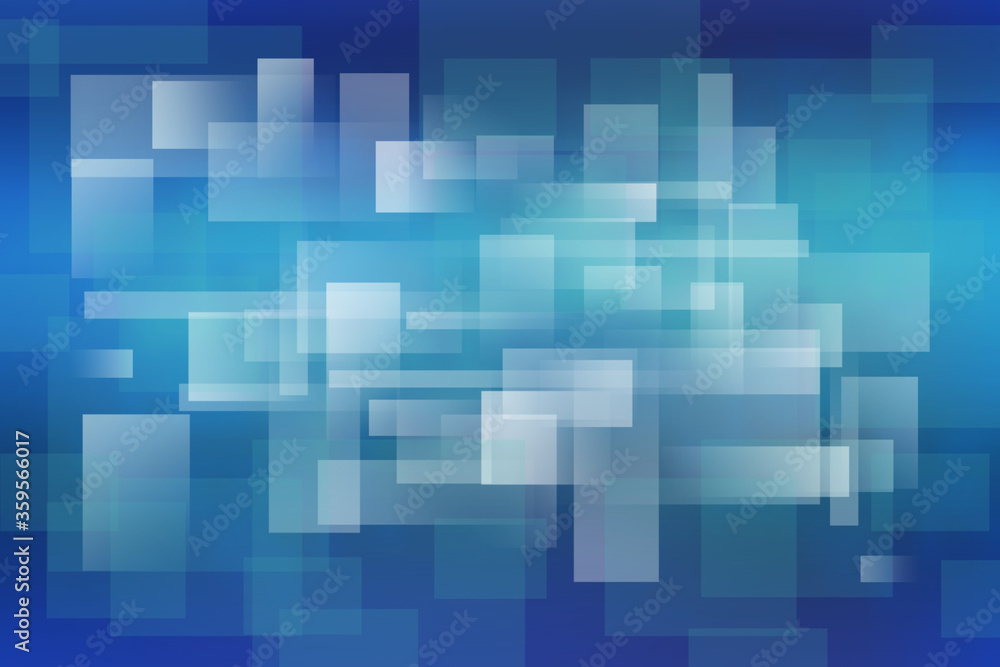 Art abstract blue geometric transparent pattern blurred background