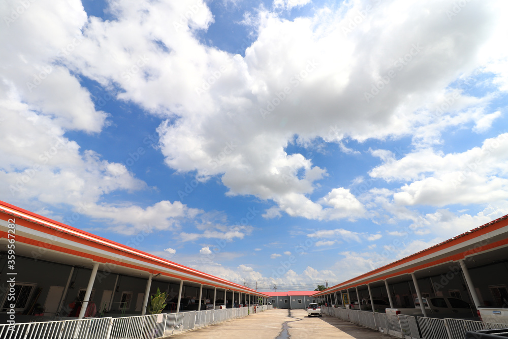 Dormitory in a row near the industrial estate