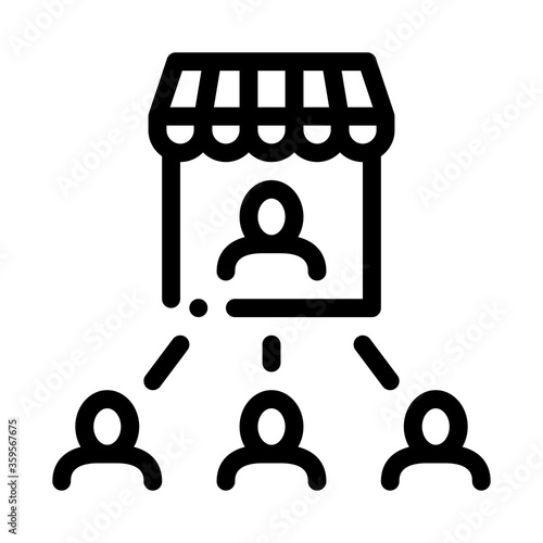 seller and buyers icon vector. seller and buyers sign. isolated contour symbol illustration