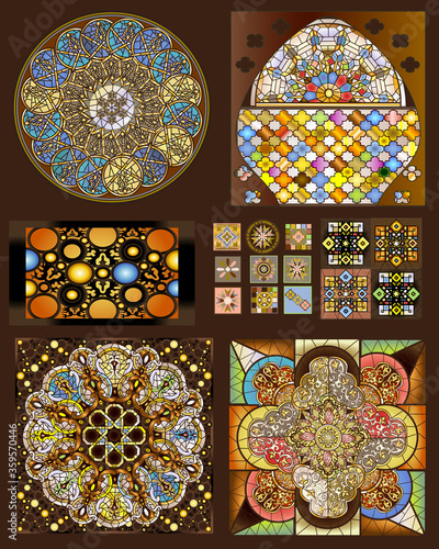 Fotografie Vintage Leaded Glass Collection - Southern European