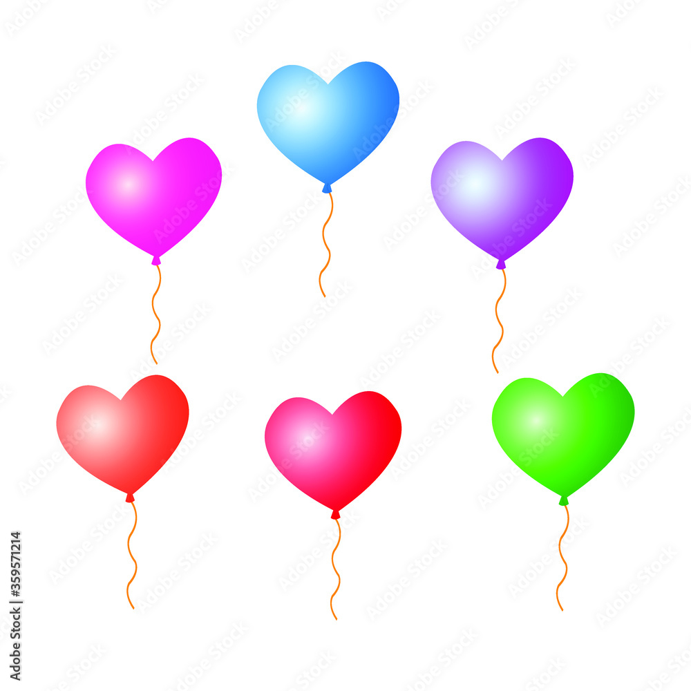 Illustration Vector Graphic of Heart Love Balloon