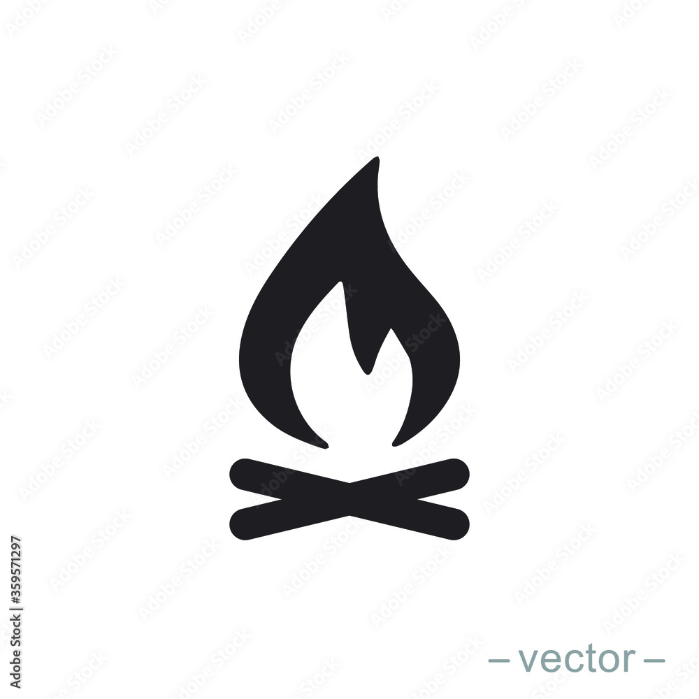 Bonfire logo template. Solid icon style. Vector illustration. EPS 10. Bonfire logo template. Solid icon style. Vector illustration. EPS 10.