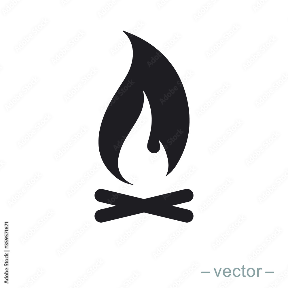 Bonfire logo template. Solid icon style. Vector illustration. EPS 10. Bonfire logo template. Solid icon style. Vector illustration. EPS 10.