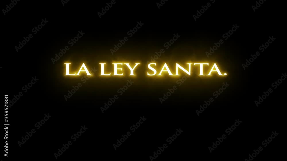 La Ley Santa letras doradas brillantes