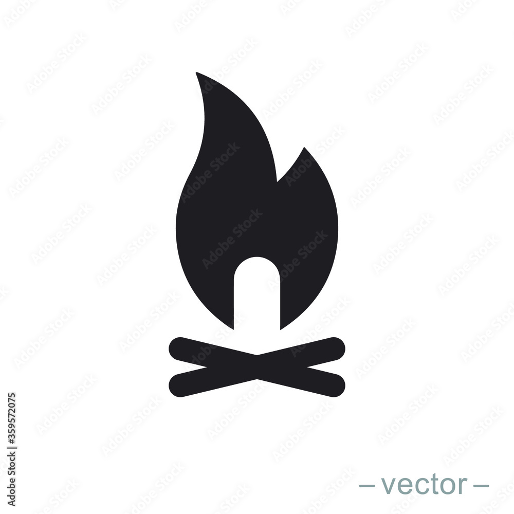 Bonfire logo template. Solid icon style. Vector illustration. EPS 10. Bonfire logo template. Solid icon style. Vector illustration. EPS 10.
