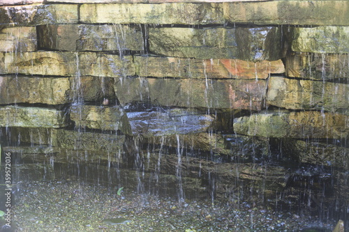 reflection in water, brick wall of water 