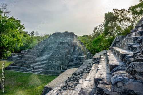 Yaxha Sacred ruins -  City of Pyramids and Temples, Guatemala. photo