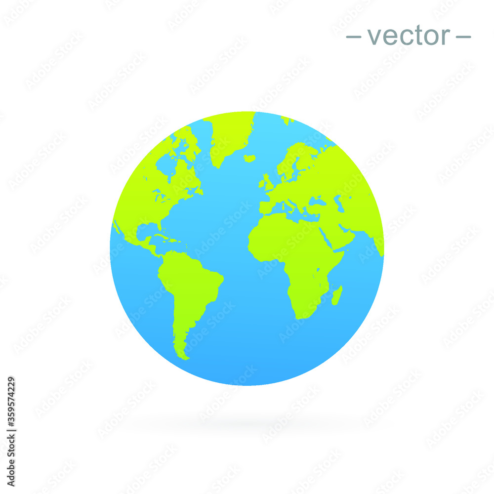 Vector planet Earth icon. Flat planet Earth icon. EPS 10