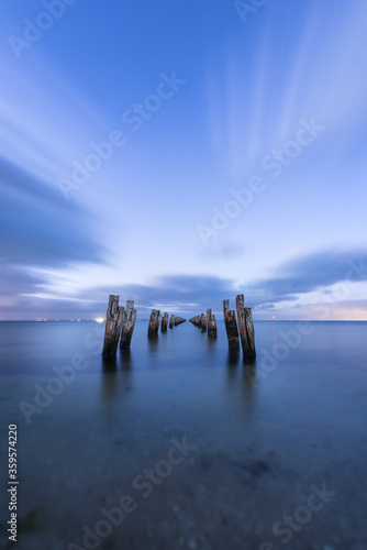 Remains of old jetty at Clifton Springs  Victoria  Australia