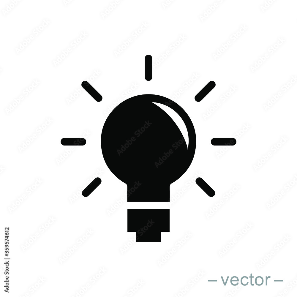 Bulb light vector icon. Lighting Electric lamp illustration symbol. Idea sign or logo. Bulb light vector icon. Lighting Electric lamp illustration symbol. Idea sign or logo.
