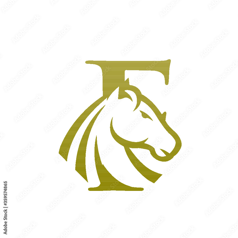 Horse F head vector illustration Horse F head vector illustration