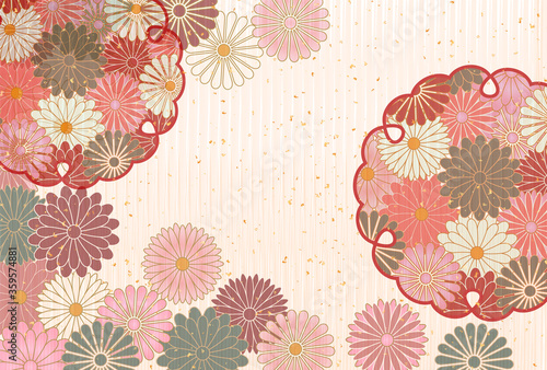 秋 菊 和柄 背景 Stock Vector Adobe Stock 秋 菊 和柄 背景 Stock Vector Adobe Stock