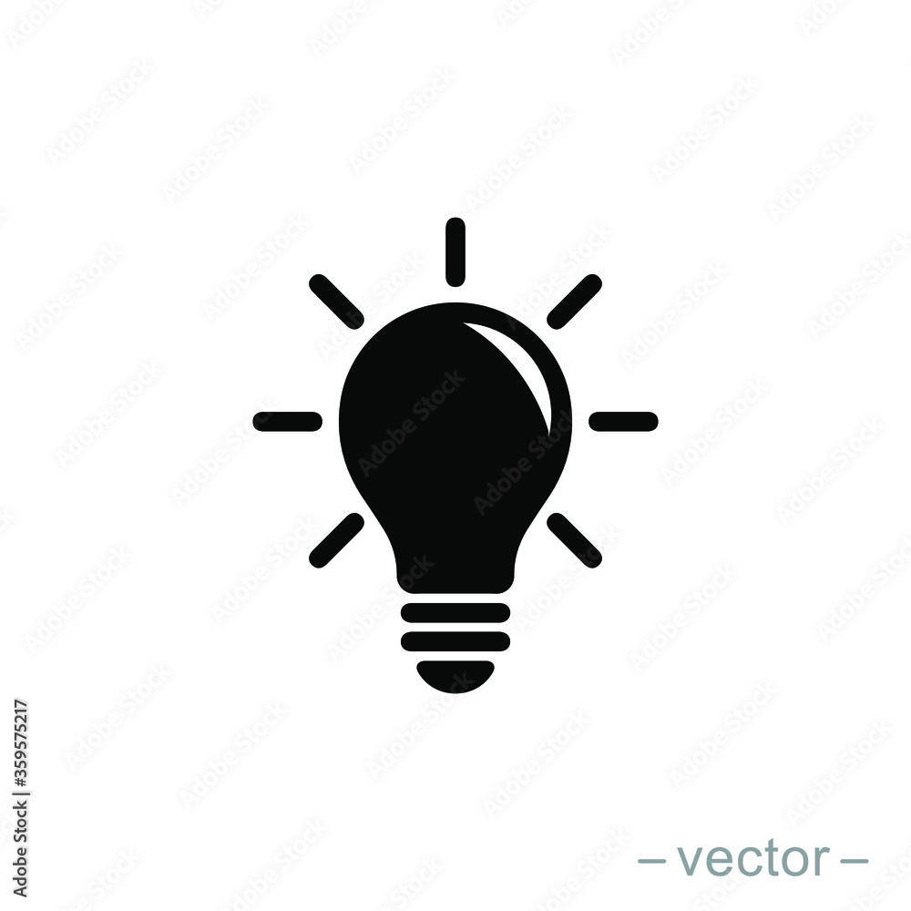 Bulb light vector icon. Lighting Electric lamp illustration symbol. Idea sign or logo. Bulb light vector icon. Lighting Electric lamp illustration symbol. Idea sign or logo.