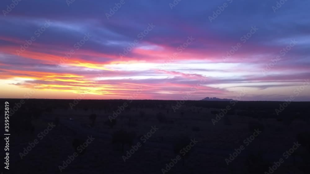 Amazing sunset Kata Tjuta National Park, Australia. The Olgas in the background Amazing sunset Kata Tjuta National Park, Australia. The Olgas in the background