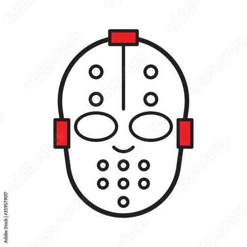 Photography A hockey mask illustration.