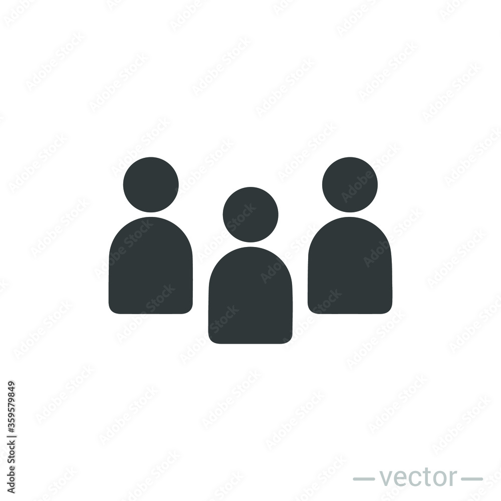 People flat style icon vector. Team work symbol. Group of humans sign For your web site design, logo, app, UI. illustration People flat style icon vector. Team work symbol. Group of humans sign For your web site design, logo, app, UI. illustration
